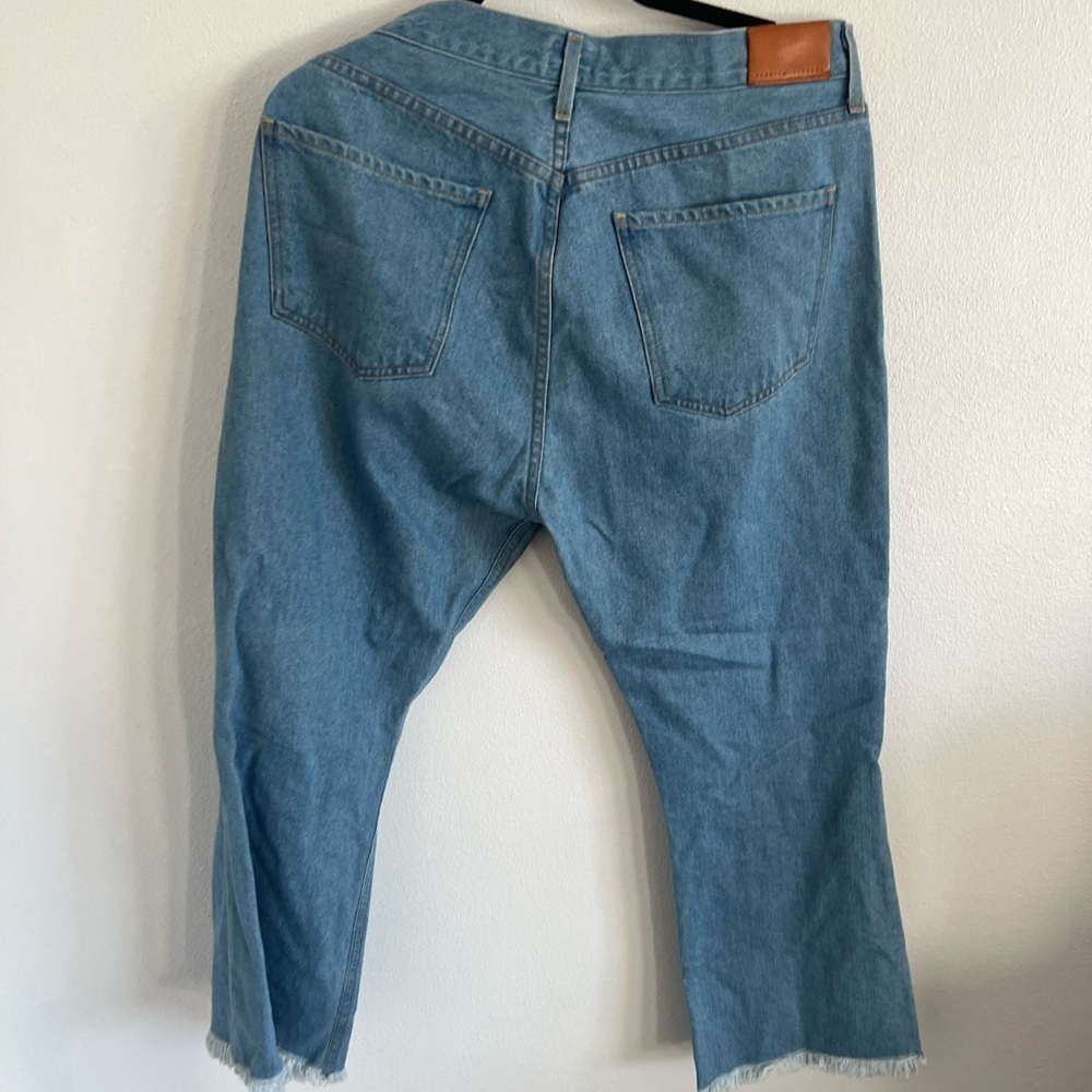 CITIZENS OF HUMANITY ESTELLA DAY TRIP FRAY HIGH-RISE ANKLE FLARE JEANS 32 - Picture 5 of 8